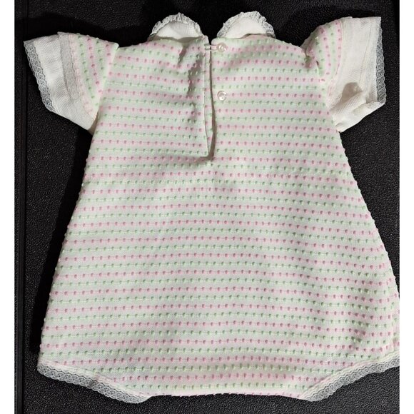 Vintage Cutlers Baby Girl One Piece Romper Outfit Dotted Swiss Lace 3 Months - Picture 3 of 10